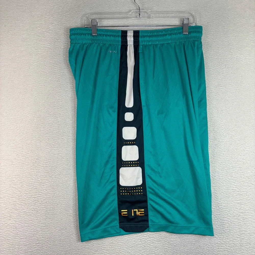 Nike Elite Basketball Shorts Men 2XL Teal Blue Baggy Drawstring Loose Y2K